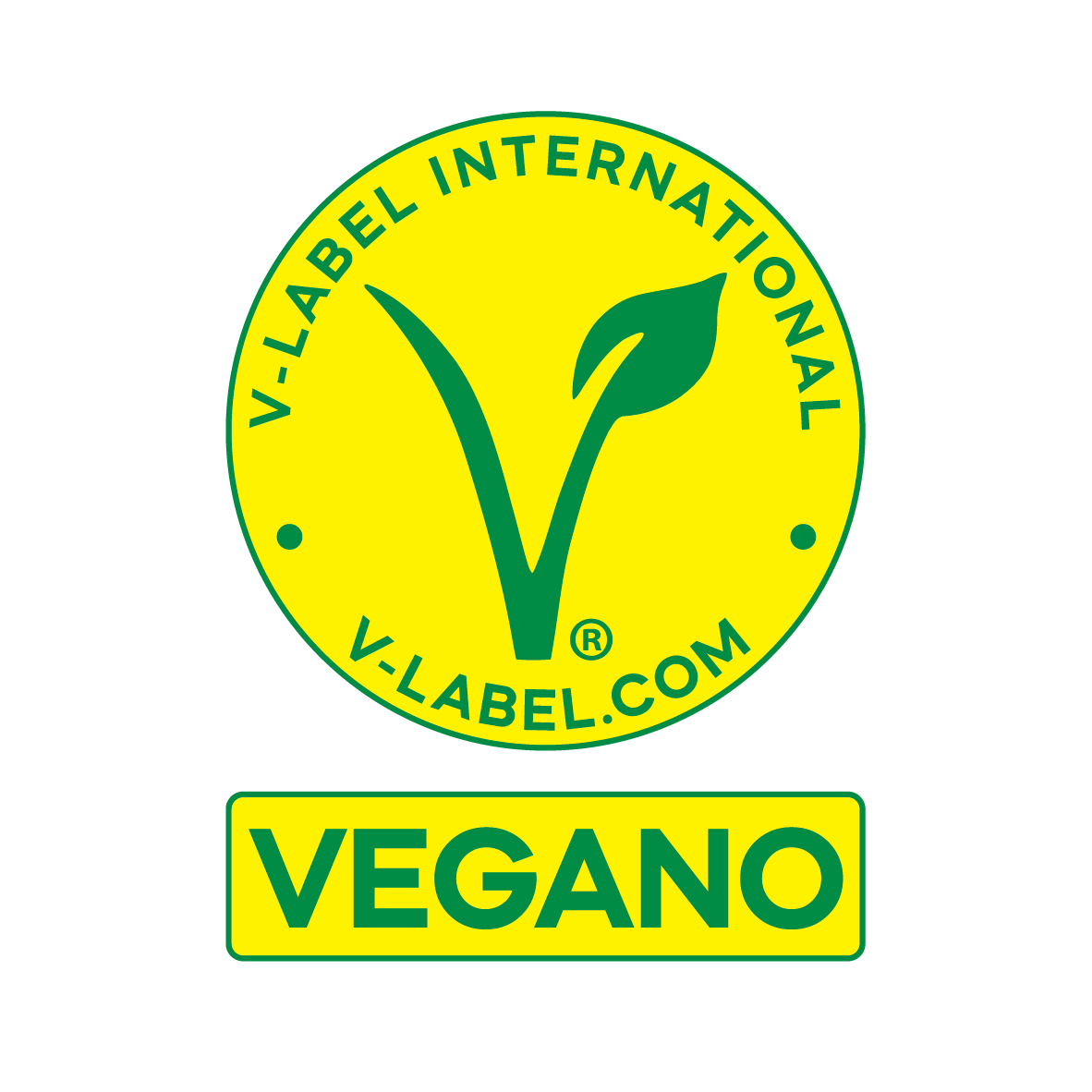 V Label Vegano Color Border