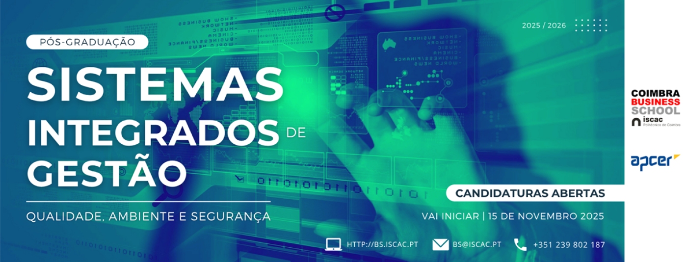 Nova edição da Pós-graduação em Sistemas Integrados de Gestão - Qualidade, Ambiente e Segurança