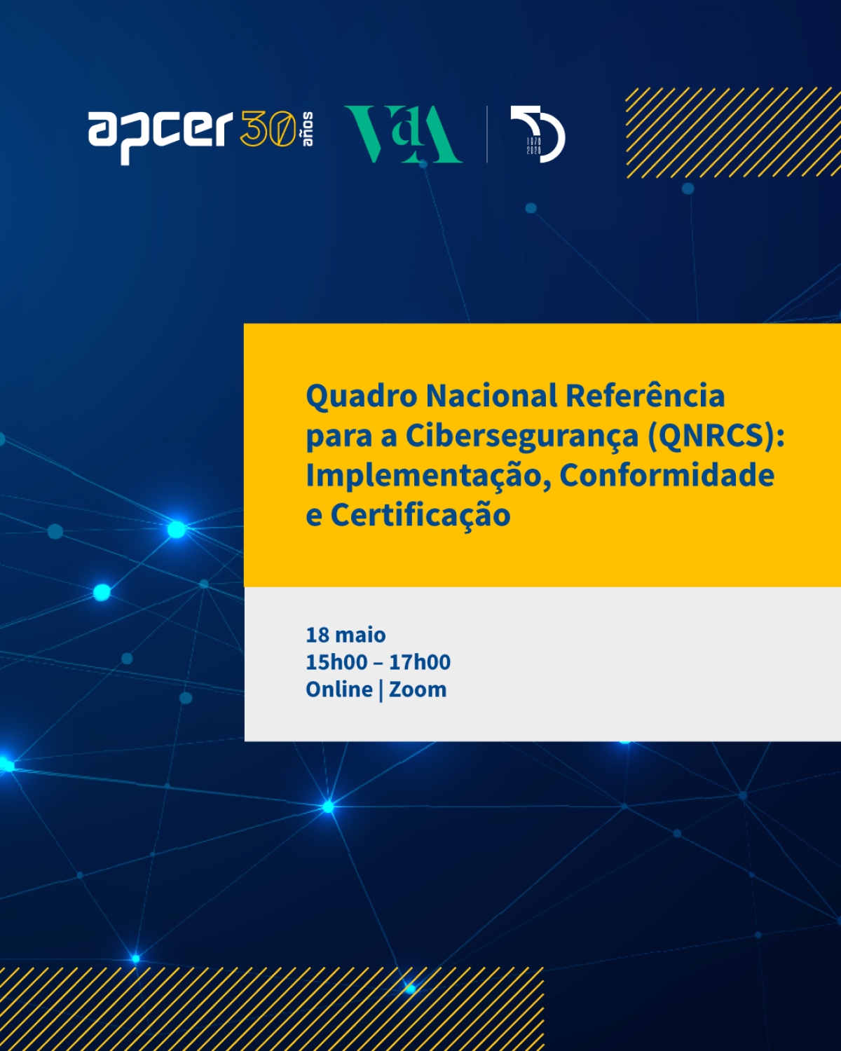 APCER e VdA - Vieira de Almeida promovem webinar sobre o Quadro Nacional de Referência para a Cibersegurança